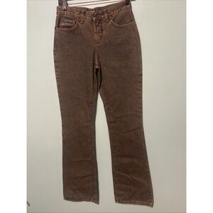 Dolce And Gabbana Women's Jeans Boot Cut 28x35 Blue Brown Shading Made In Italy